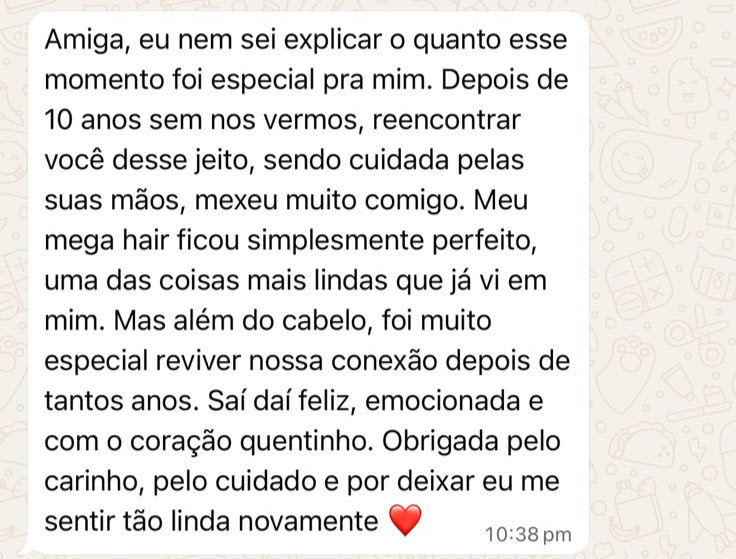 Depoimento de cliente SB — print da conversa