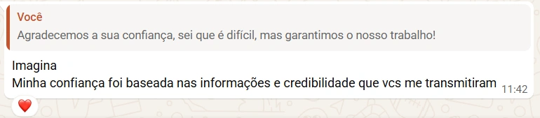 Depoimento real sobre a confiança nas informações e na credibilidade da SB